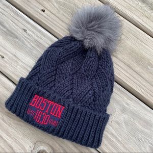 Apollo Woven Knit Beanie Hat Embroidered Boston est. 1630 USA